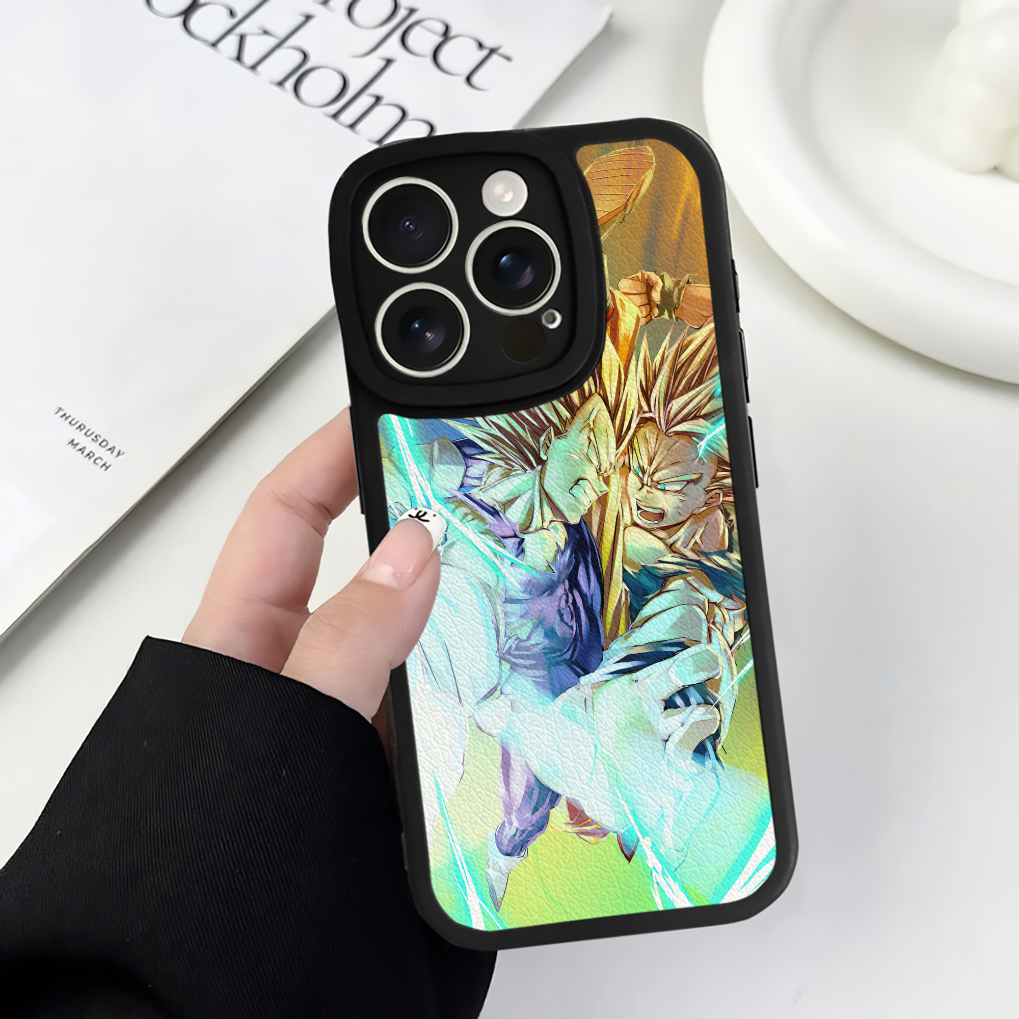 （画像用） ドラゴンボール DRAGON BALL 【iPhone 16シリーズ対応】シリコンスマホケース（レザー調） 材質：シリコン